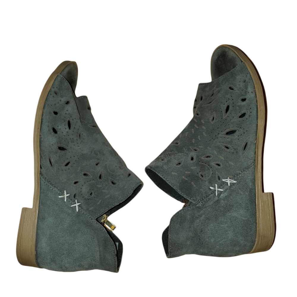 NWOT Coolway Suede Open Toe Booties